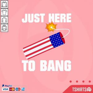 Nice Just Here To Bang Fireworks 4th Of July Shirt