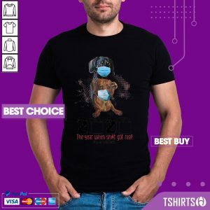 Dachshunds 2020 The Year When Shit Got Real Quarantined Covid-19 Shirt
