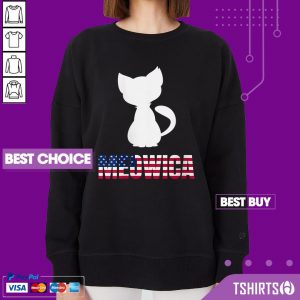 Meowica Cat 4th Of July American Flag Sweatshirt