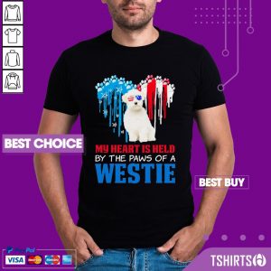Perfect Happy The 4th Of July My Heart Is Held By The Paws Of A Maltese Shirt