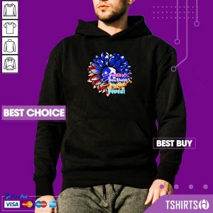 Sunflower Sunrise Sunburn Sunset Repeat American Flag 4th Of July Hoodie