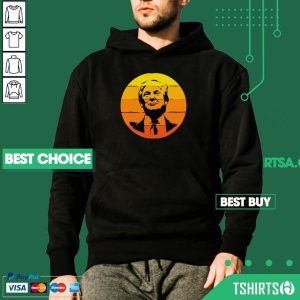 Perfect 4th Of July Presidents Day Donald Trump Sunset Hoodie