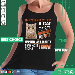 A Cat Personality Integrity Empathy And Loyalty Tank Top