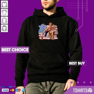 Women 4th Of July Let's Celebrate Bang American Flag Hoodie