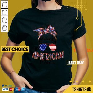 All American Mama 4th Of July American Flag Mothers Day V-neck