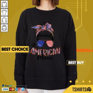 All American Mama 4th Of July American Flag Mothers Day Sweatshirt