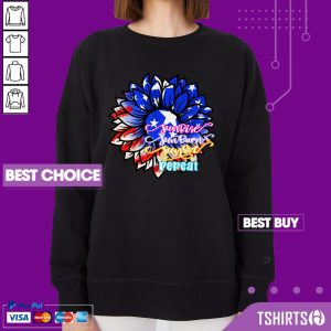 Sunflower Sunrise Sunburn Sunset Repeat American Flag 4th Of July Sweatshirt