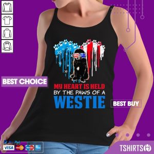 Top Happy The 4th Of July My Heart Is Held By The Paws Of A Newfoundland Tank Top