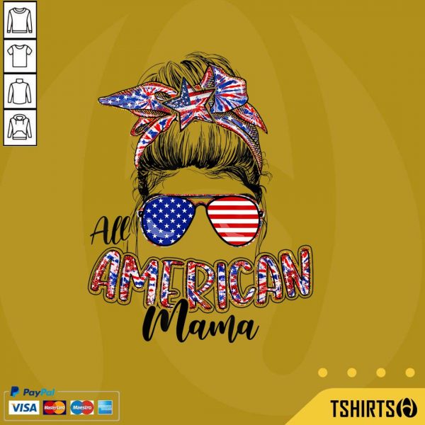 All American Mama 4th Of July American Flag Mothers Day