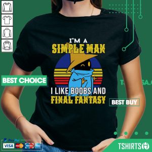 Black Mage A Simple Man Like Boobs And Final Fantasy V-neck