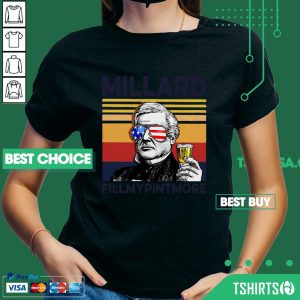 Millard Fillmypintmore Drink Drink 4th Of July Vintage V-Neck