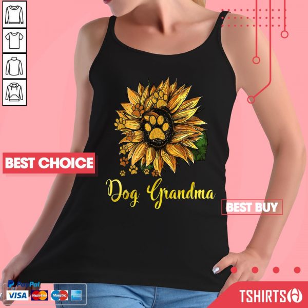 Dog Grandma Sunflower Family Tank Top