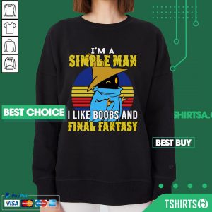Black Mage A Simple Man Like Boobs And Final Fantasy Sweatshirt