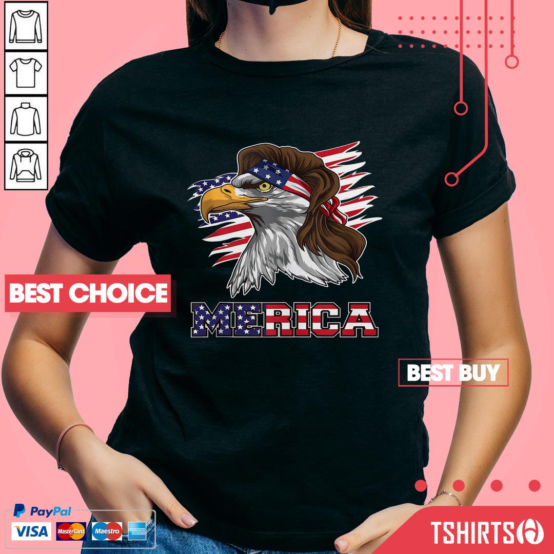 Eagle Mullet American Flag Merica 4th Of July Shirt Eagle Mullet American Flag Merica 4th Of July V-neck
