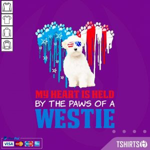 Perfect Happy The 4th Of July My Heart Is Held By The Paws Of A Maltese Shirt