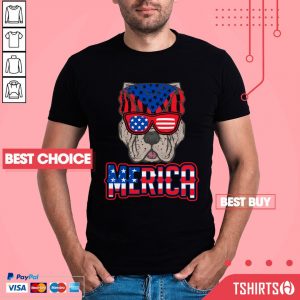 Pitbull 4th Of July Merica American Flag Shirt