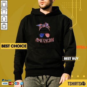 All American Mama 4th Of July American Flag Mothers Day Hoodie