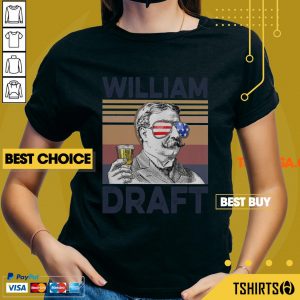 Nice William Draft Drink Beer The 4th Of July Vintage V-Neck