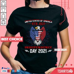 Eagle United States Of America 4th Of July Independence Day American Flag V-neck