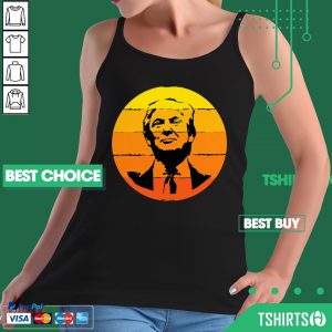Perfect 4th Of July Presidents Day Donald Trump Sunset Tank Top