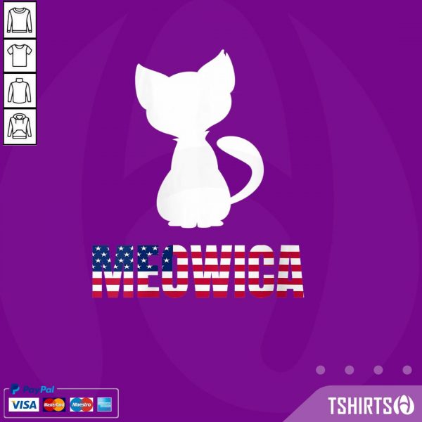 Meowica Cat 4th Of July American Flag