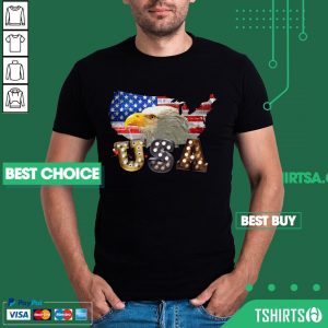 Eagle USA 4th Of July American Flag Shirt