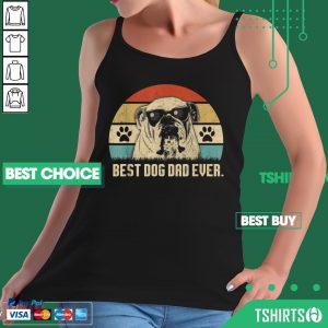 Bulldog Best Dog Dad Ever Fathers Day Vintage Tank Top