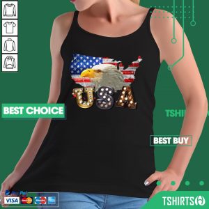 Eagle USA 4th Of July American Flag Tank Top
