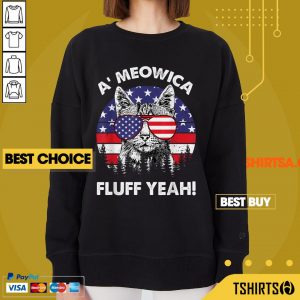 A’meowica Fluff Yeah Patriotic American Flag 4th Of July Sweatshirt