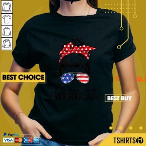 Id Rather Be American Flag 4th Of July Mothers Day V-neck