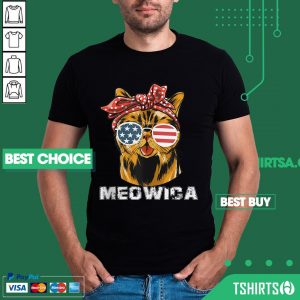 Cat Meowica 4th Of July American Flag Shirt