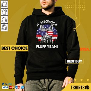 A’meowica Fluff Yeah Patriotic American Flag 4th Of July Hoodie