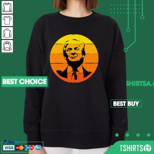 Perfect 4th Of July Presidents Day Donald Trump Sunset Sweatshirt
