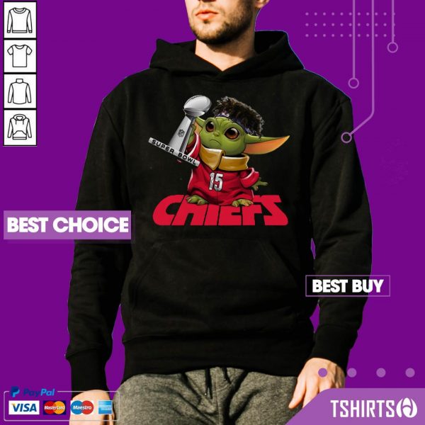 Baby Yoda Mashup Patrick Mahomes Super Bowl Kansas City Chiefs Hoodie