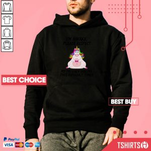 Unicorn I Am Awake Please Respect My Privacy During This Difficult Times Hoodie