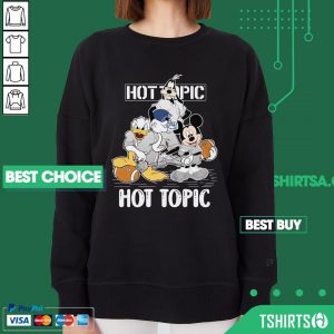 Goofy Donald Duck And Mickey Mouse Football Player Hot Topic Sweatshirt