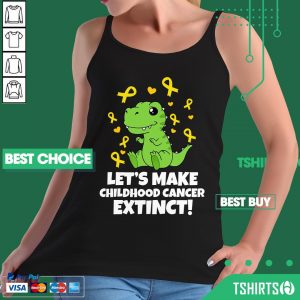 Let's Make Childhood Cancer Extinct Dinosaur Tank Top
