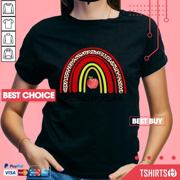 Educator Life Rainbow Teacher Life V-neck