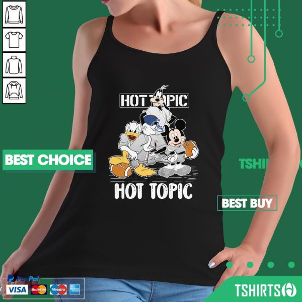 Goofy Donald Duck And Mickey Mouse Football Player Hot Topic Tank Top