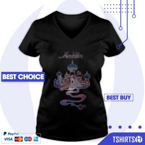 Official Disney Aladdin Genie Lamp Agrabah Fill Poster V Neck