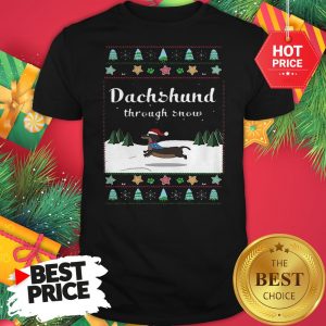 Official Santa Dachshund Through Snow Ugly Christmas Shirt