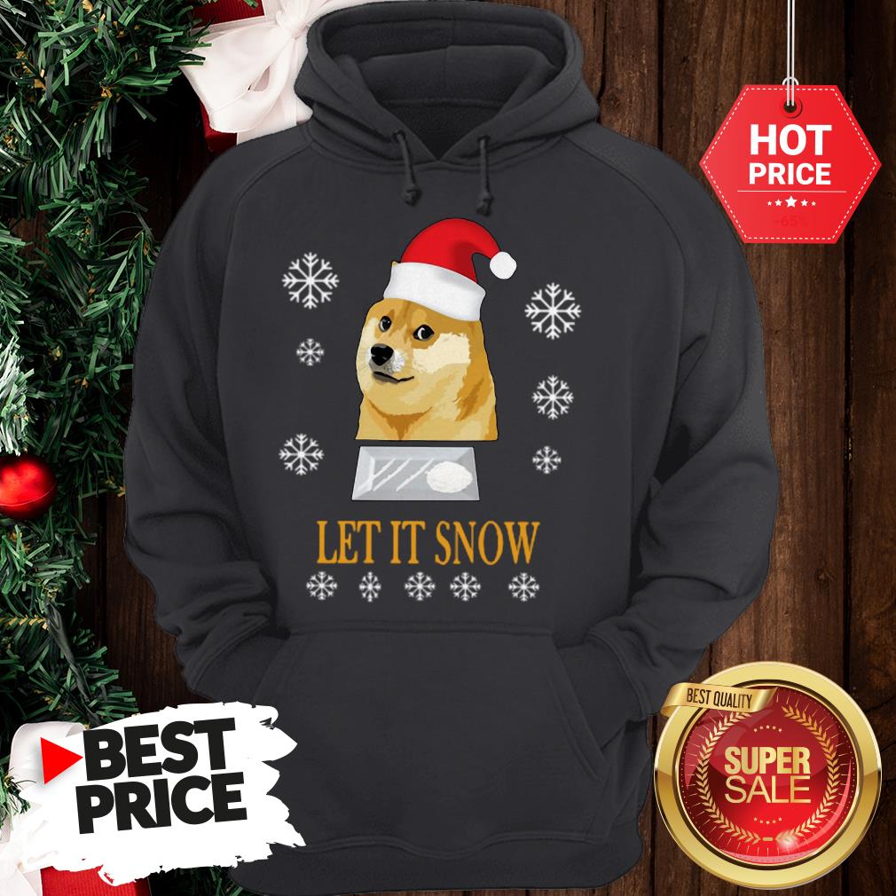 Official Cute Santa Doge Let It Snow Christmas Shirt