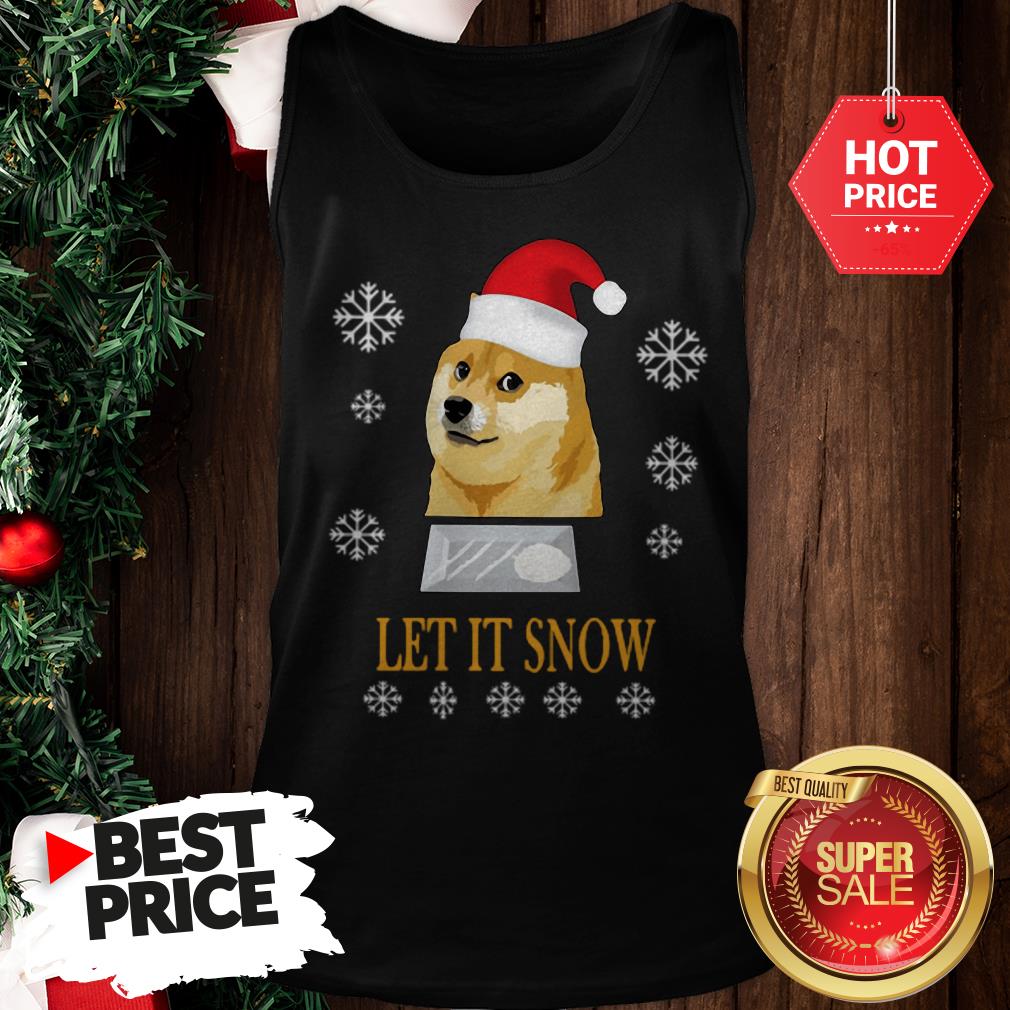 Official Cute Santa Doge Let It Snow Christmas Shirt
