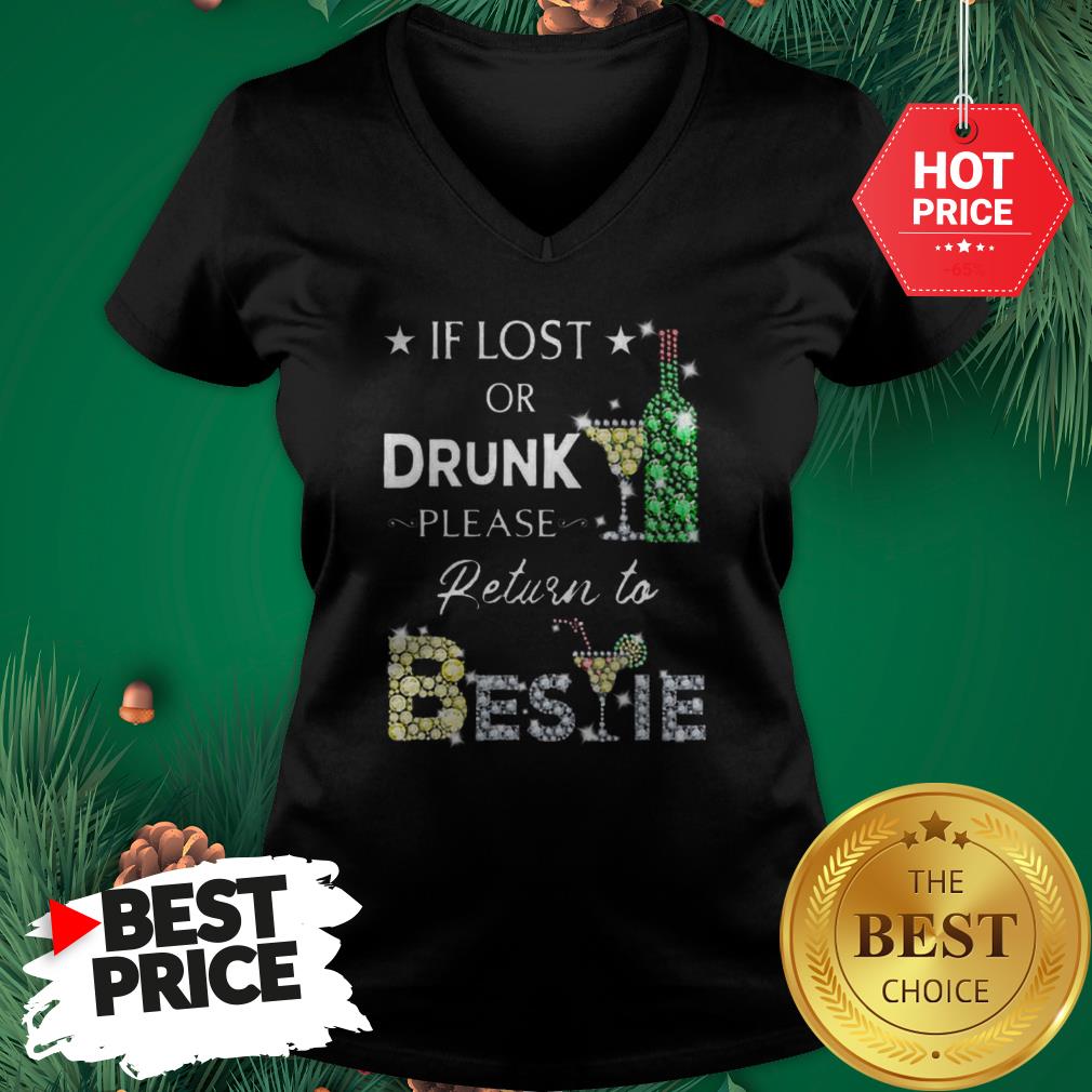 Official Pretty If Lost Or Drunk Please Return To Bestie Diamond Shirt