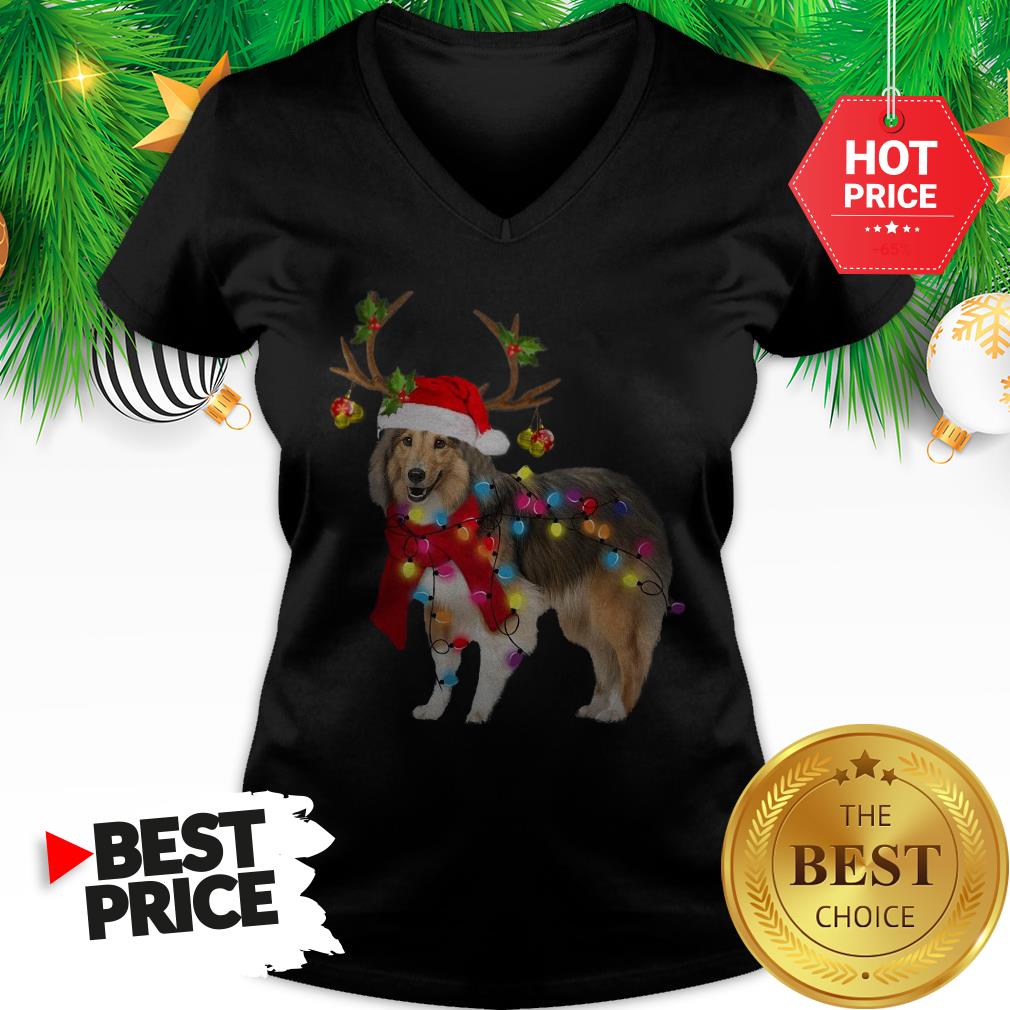 Official Sheltie Gorgeous Reindeer Light Christmas Shirt