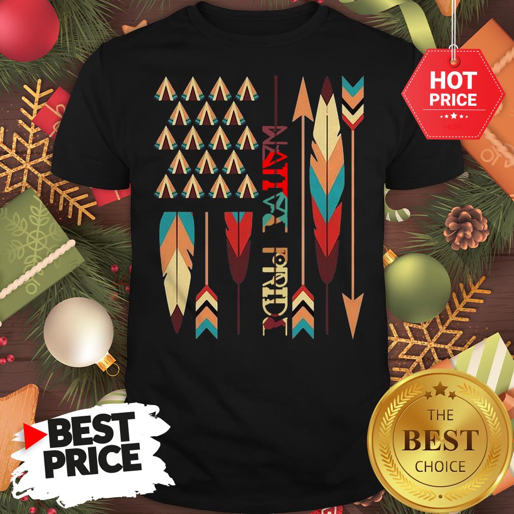 Top Native American Feather American Flag Apparel Shirt
