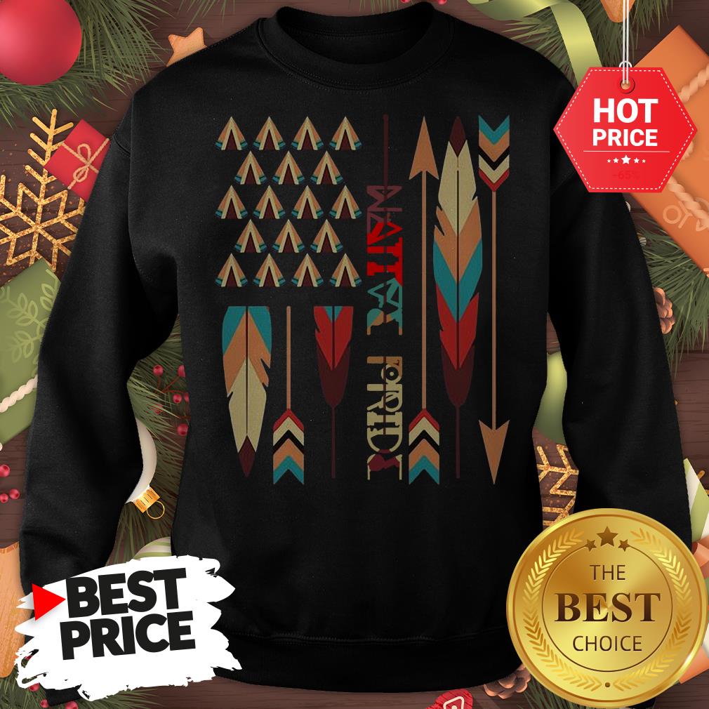 Top Native American Feather American Flag Apparel Shirt