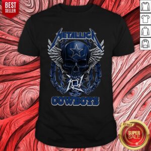 Nice Skull Metallic Cowboys Shirt