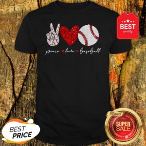 Official Diamond Peace Love Baseball Shirt