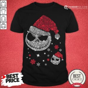 Nice Jack Skellington Santa Face Christmas Shirt